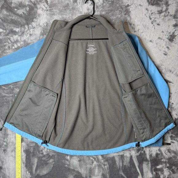 L.L.Bean Pathfinder Soft Shell Jacket Mens Medium TALL Hiking Outdoors Blue - Picture 6 of 7